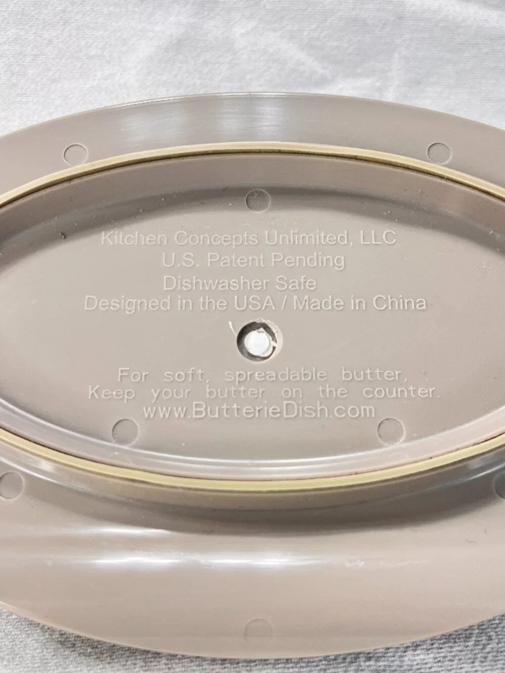 Butterie [Ivory] Flip Top Lid Butter Dish Kitchen Concepts Unlimited